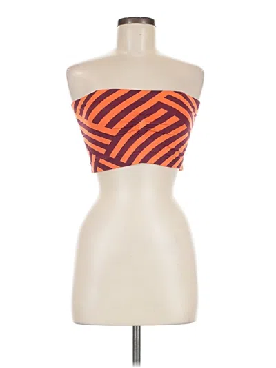 Pre-owned Yitty Tube Top Orange Strapless Neckline Tops