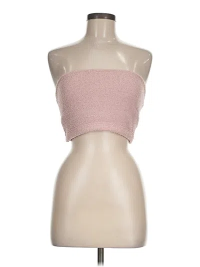 Pre-owned Yitty Tube Top Pink Strapless Neckline Tops