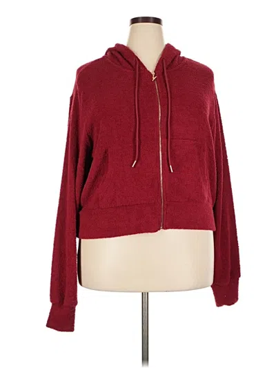 Pre-owned Yitty Zip Up Hoodie In Burgundy