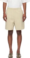 Ylève Beige Organic Cotton Corduroy Shorts