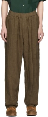 YLÈVE BROWN DRAWSTRING TROUSERS