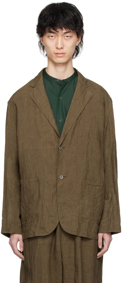Ylève Brown Pocket Blazer In 050 Brown