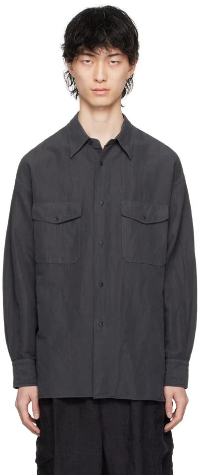Ylève Gray Button Shirt In 020 Grey