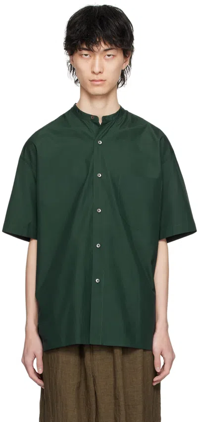 Ylève Green Pocket Shirt In 140 Dark Green