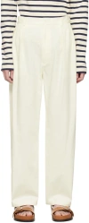 Ylève Off-white Pleated Trousers In 030 White