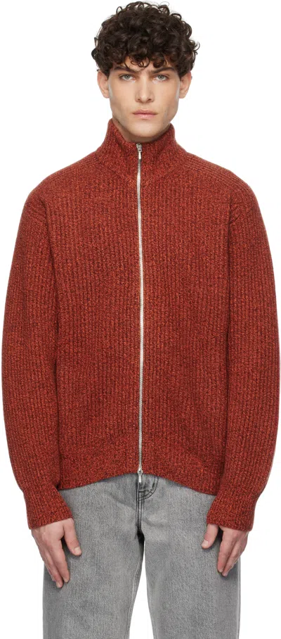 Ylève Orange Wool & Cashmere Sweater In 150 Fire Orange