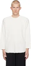 Ylève White Open End Cotton Pigment Dye Baseball T-shirt In 030 White