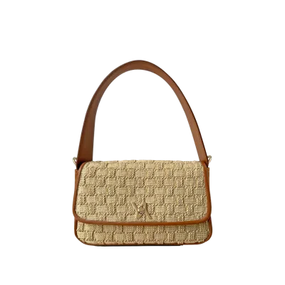 Yliana Yepez Lulu Raffia Natural Hobo In Brown