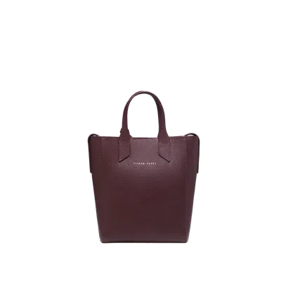 Yliana Yepez Mini Sarah Bordeaux Tote In Burgundy