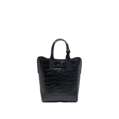 Yliana Yepez Mini Sarah Croc Black