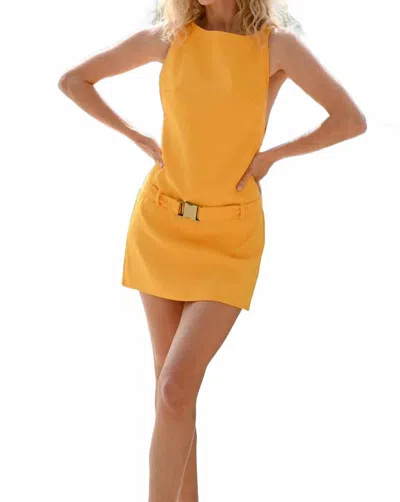 Yllw The Label Danielle Buckled Mini Dress In Yellow