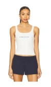 Yllw The Label No Crying Tank Top In White