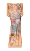 Yllw The Label Paul Maxi Skirt In Pink
