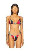 Yllw The Label Sade Charm Bikini Top In Multi