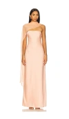 Yllw The Label Vitoria Cape Dress In Orange