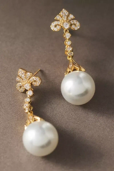 Ym Sparkle Drop Earrings In Gold