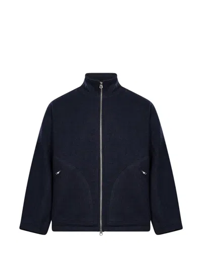 Ymc You Must Create Aaron Zip-up High-neck Jacket In Blue