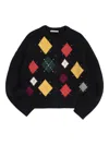 Ymc You Must Create Atomic Argyle Cardigan In Black