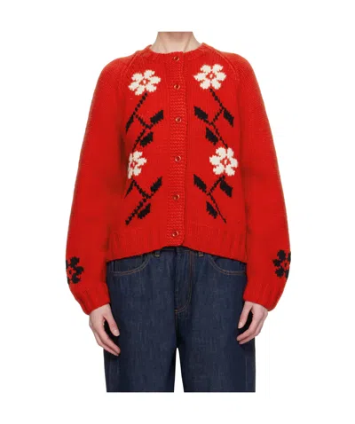 YMC YOU MUST CREATE ATOMIC FLOWER CARDIGAN