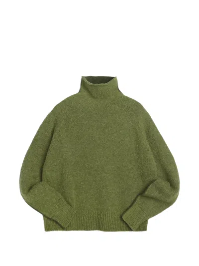 Ymc You Must Create Beat Knit Roll-neck Sweater In Green