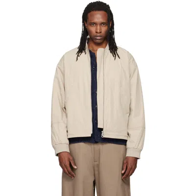 Ymc You Must Create Beige Basement Bomber Jacket In Neutral