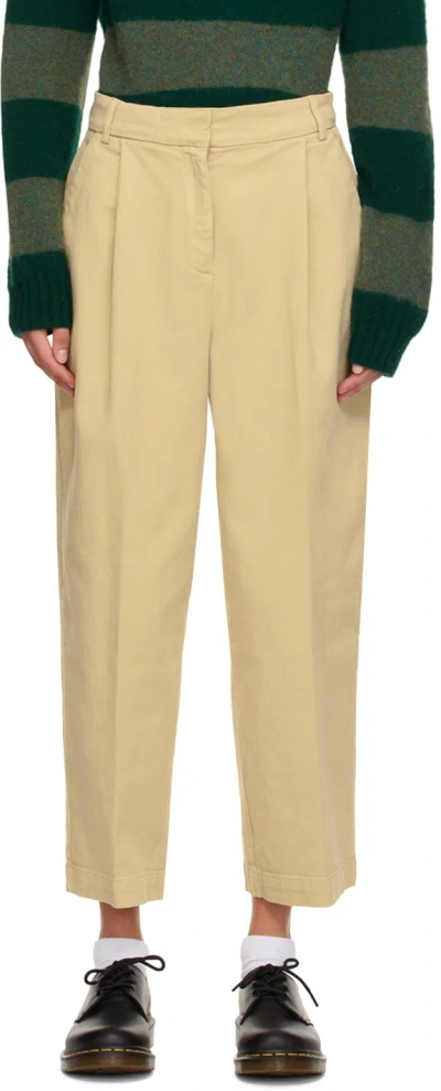 Ymc You Must Create Beige Market Trousers In 20-sand