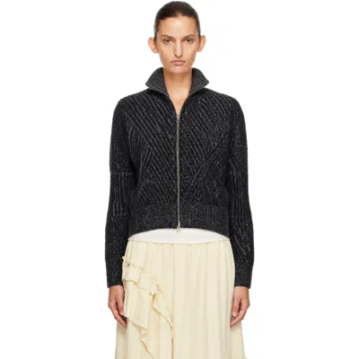 Ymc You Must Create Black & Gray Nova Zip Cardigan