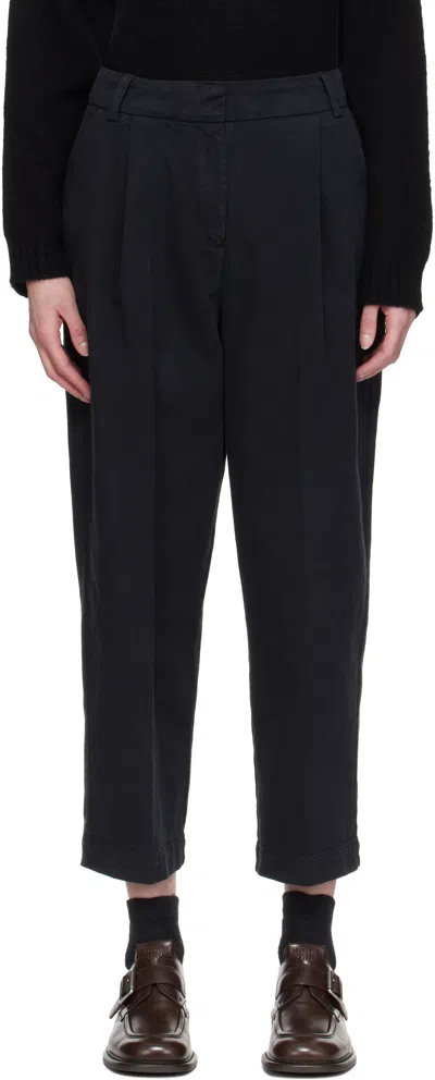 Ymc You Must Create Black Earth Market Trousers In 01-black