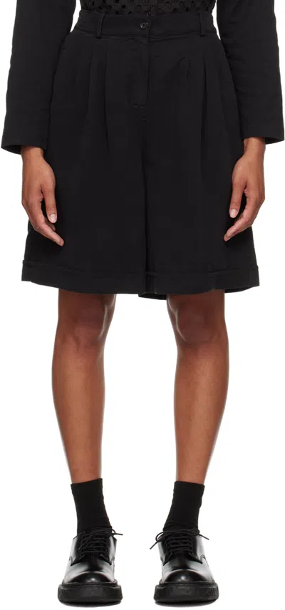Ymc You Must Create Black Long Walking Shorts In 01-black