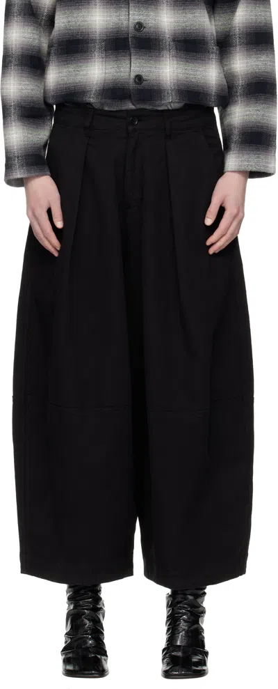 Ymc You Must Create Black Organic Cotton Deadbeat Trousers