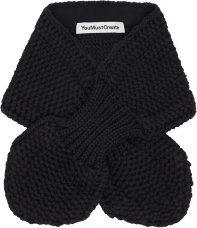 Ymc You Must Create Black Slot Scarf