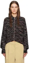 Ymc You Must Create Black Wes Cardigan In 01-black Multi