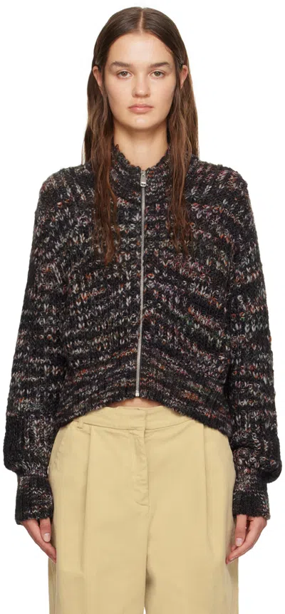 Ymc You Must Create Black Wes Cardigan In 01-black Multi