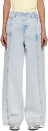 Ymc You Must Create Blue Displaced Seam Jeans