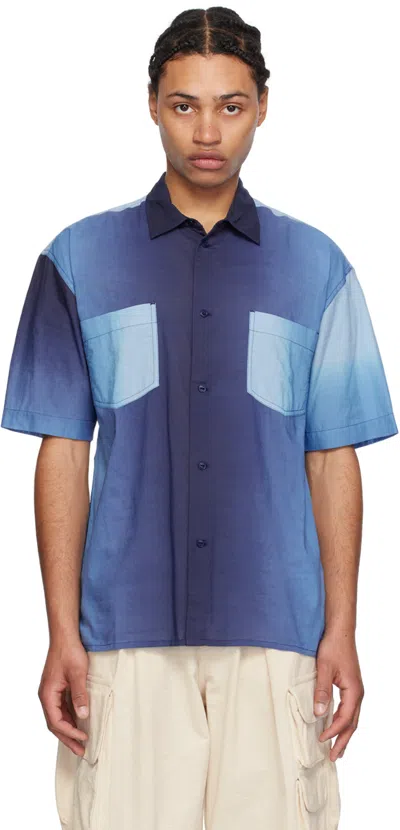 Ymc You Must Create Blue Mitchum Shirt In 40-blue