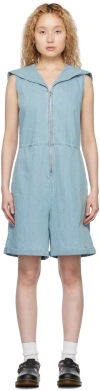 Ymc You Must Create Sindy Jumpsuit Indigo Bleach In 40-indigo Bleach