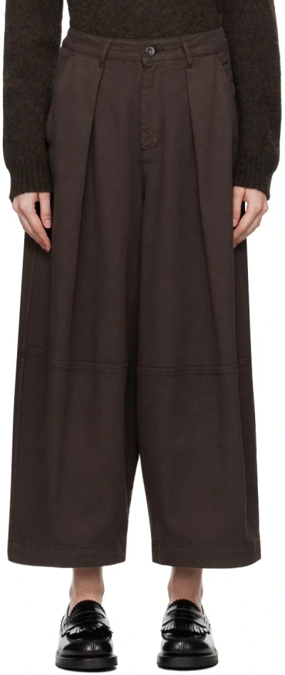 Ymc You Must Create Brown Deadbeat Trousers In 20-brown