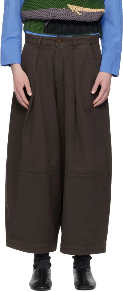 Ymc You Must Create Brown Earth Deadbeat Trousers In Green