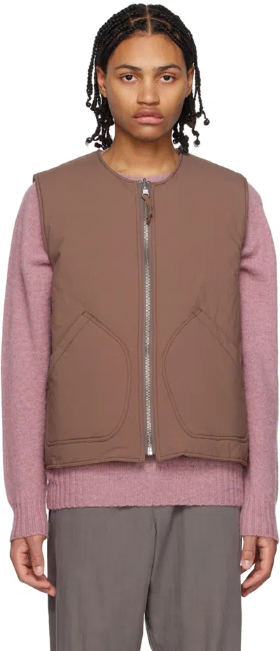 Ymc You Must Create Wyatt Padded Waistcoat In Brown
