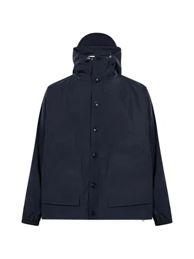 Ymc You Must Create Button-up Hooded Jacket In Blue