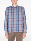 Ymc You Must Create Checked-pattern Pocket Shirt In Blue