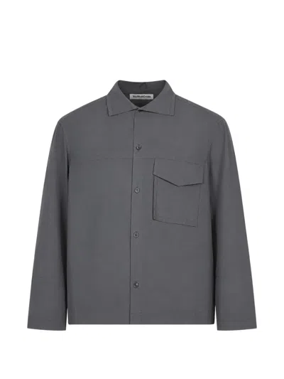 Ymc You Must Create Chest-pocket Button-up Shirt In Gray