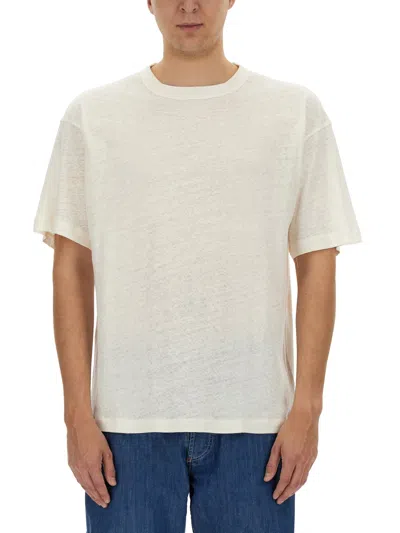 YMC YOU MUST CREATE COTTON AND LINEN T-SHIRT