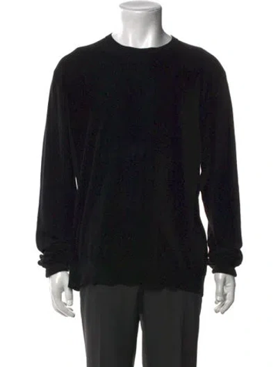 Pre-owned Ymc You Must Create Crew Neck Long Sleeve Pullover In Black