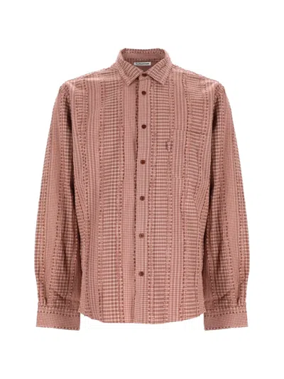 Ymc You Must Create Curtis Check-print Textured Shirt In Animal Print