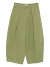 Ymc You Must Create Deadbeat Pleated-front Trousers In Green
