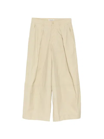 Ymc You Must Create Deadbeat Wide-leg Trousers In Neutral