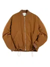 Ymc You Must Create Drawstring Zip-fastening Bomber Jacket In Brown