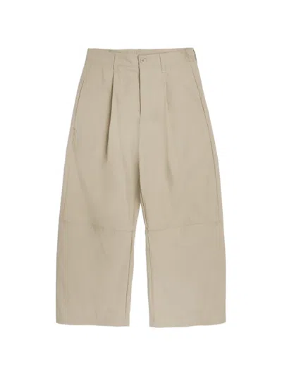 Ymc You Must Create Drop Out Pleated Trousers In Neutral