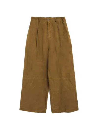Ymc You Must Create Drop Out Trousers In Brown